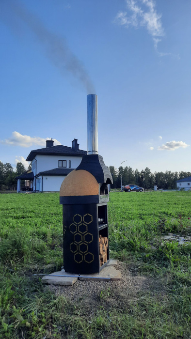 Печь помпейская "ПОМПЕЙКА-600 мобильная" с подставкой