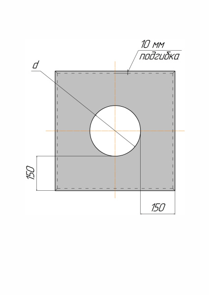 Накладка узла прохода перекрытия