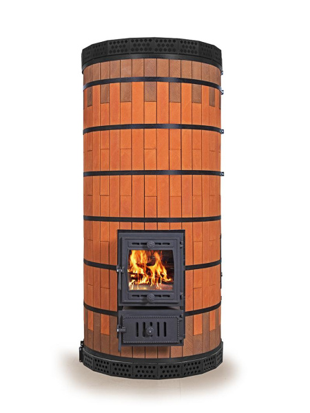 Печь банная с обращенным пламенем "ОБРАЩЕНКА-КДМ" в кирпичной облицовке