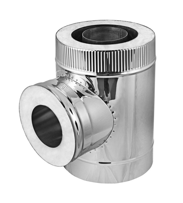 Тройник трехконтурный 90° с врезкой сэндвич