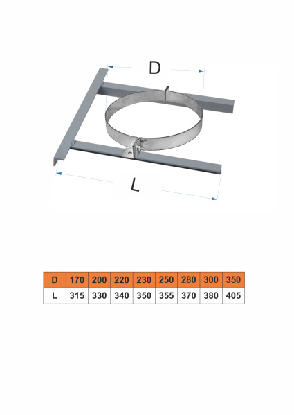 Хомут настенного крепления с кронштейном