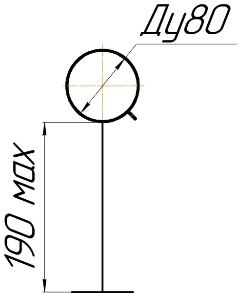 Кронштейн крепления трубы притока Ду80