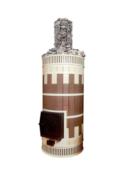 Печь банная малая «РУССКАЯ БАНЯ» в облицовке Керма-Лето