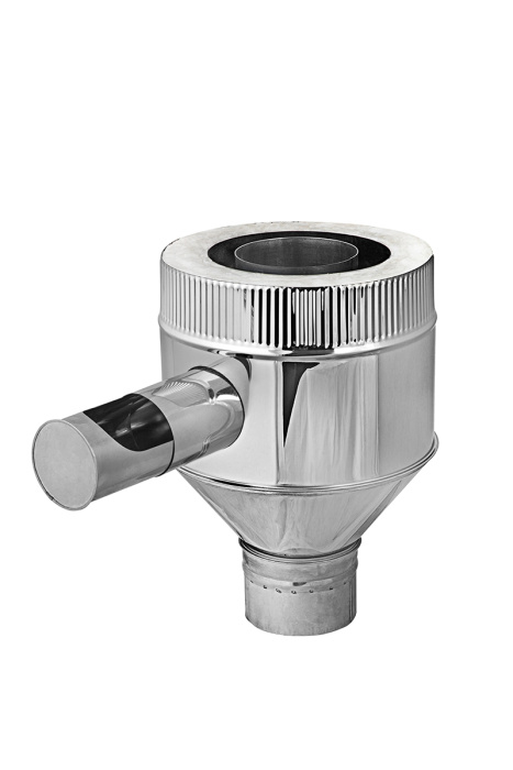 Адаптер-переход трехконтурный с врезкой 80 с раструбом